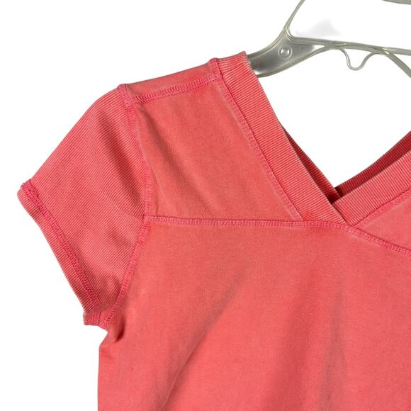 Free People Movement Coral V Neck Cap Sleeve Cropped Athleisure T Shirt M - Picture 3 of 6